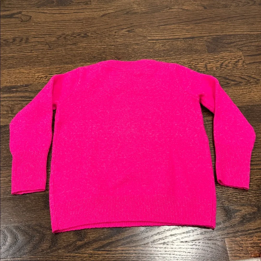 Gap girls hot pink sweater with sequin lightening bolt xs